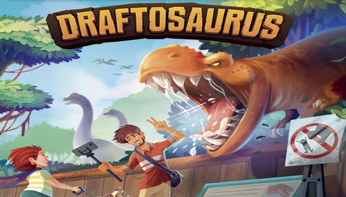 Ghenos Games Draftosaurus - Gioco Da Tavolo Di Gestione Dinosauri - 2-5 Giocatori, Durata 15 Minuti - Divertente Gioco Di Famiglia 8+ Anni
