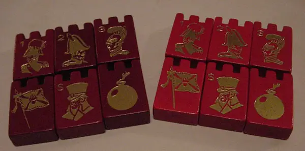 Wooden Stratego pieces